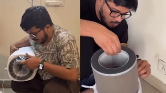 Man Shows Brand New Air Purifier Clogged Within 2 Weeks as Delhi AQI Worsens